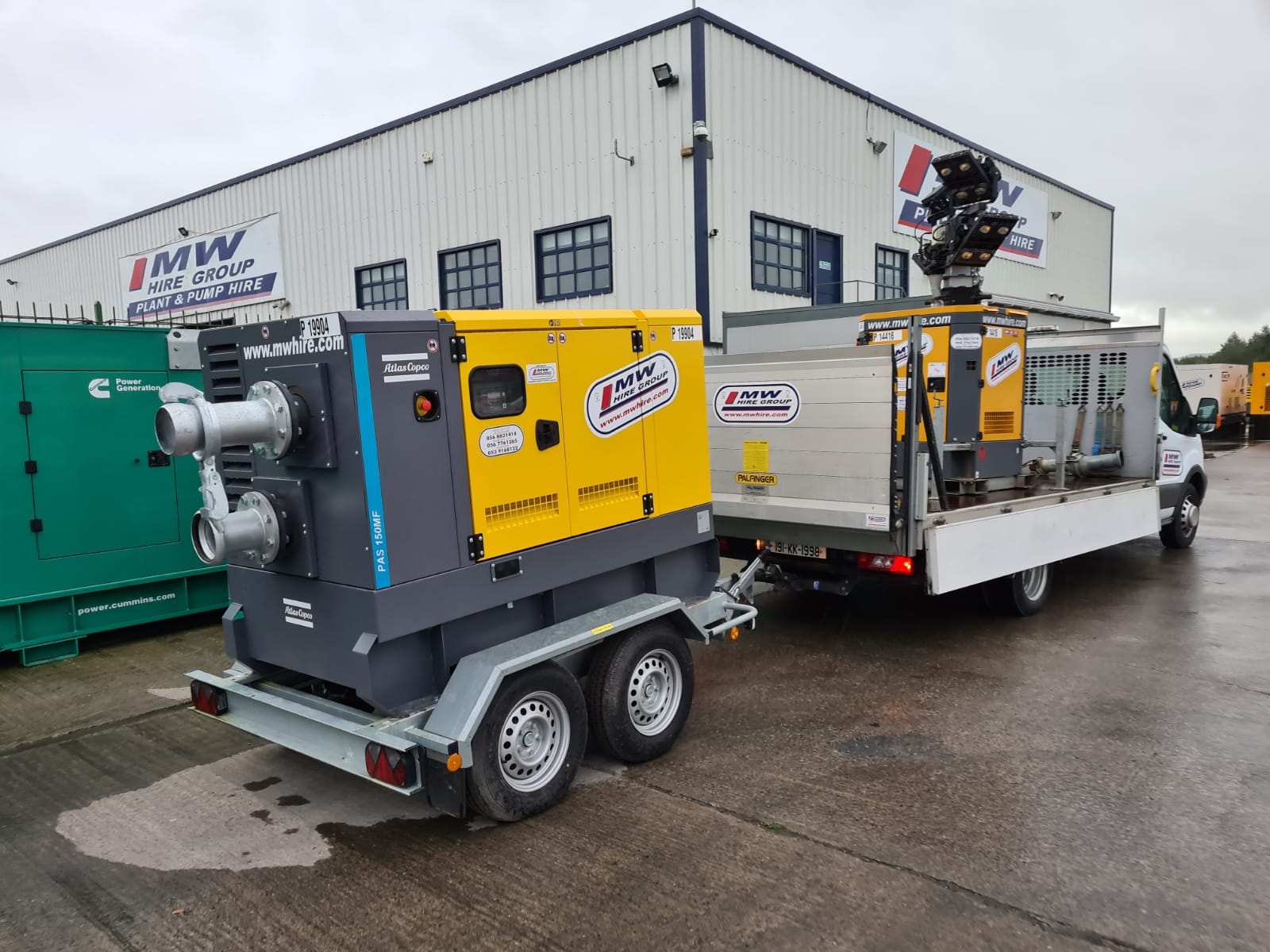 New Atlas Copco 6" Pump and Lighting Tower heading to Cork